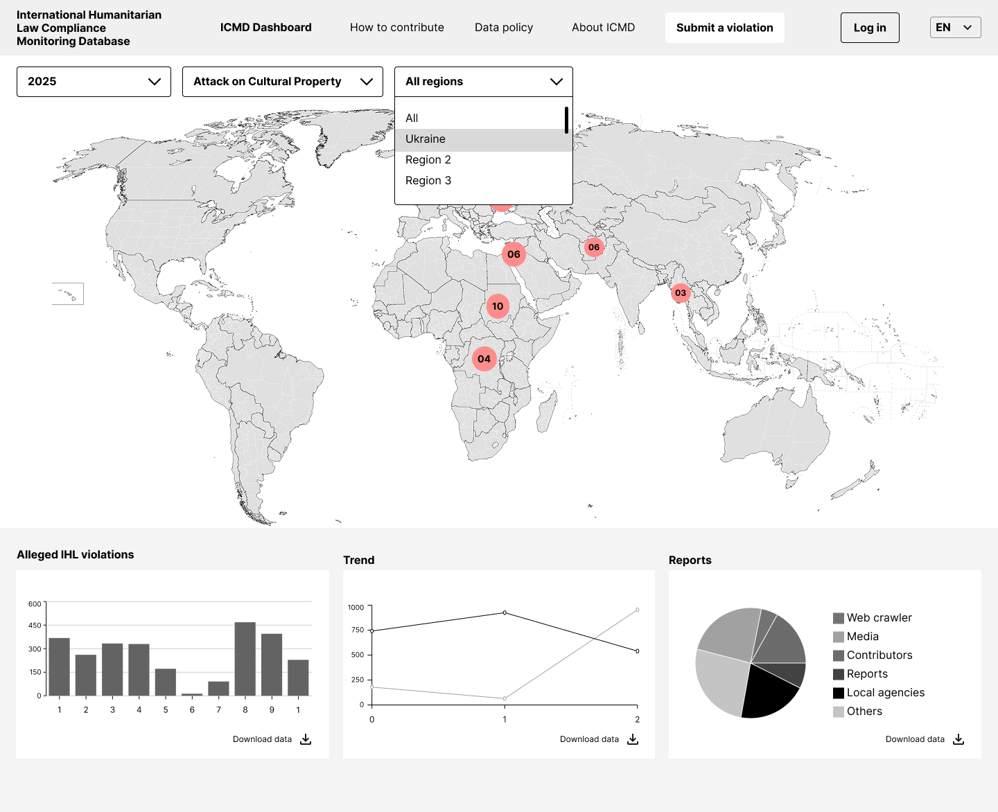 wireframe map dashboard
