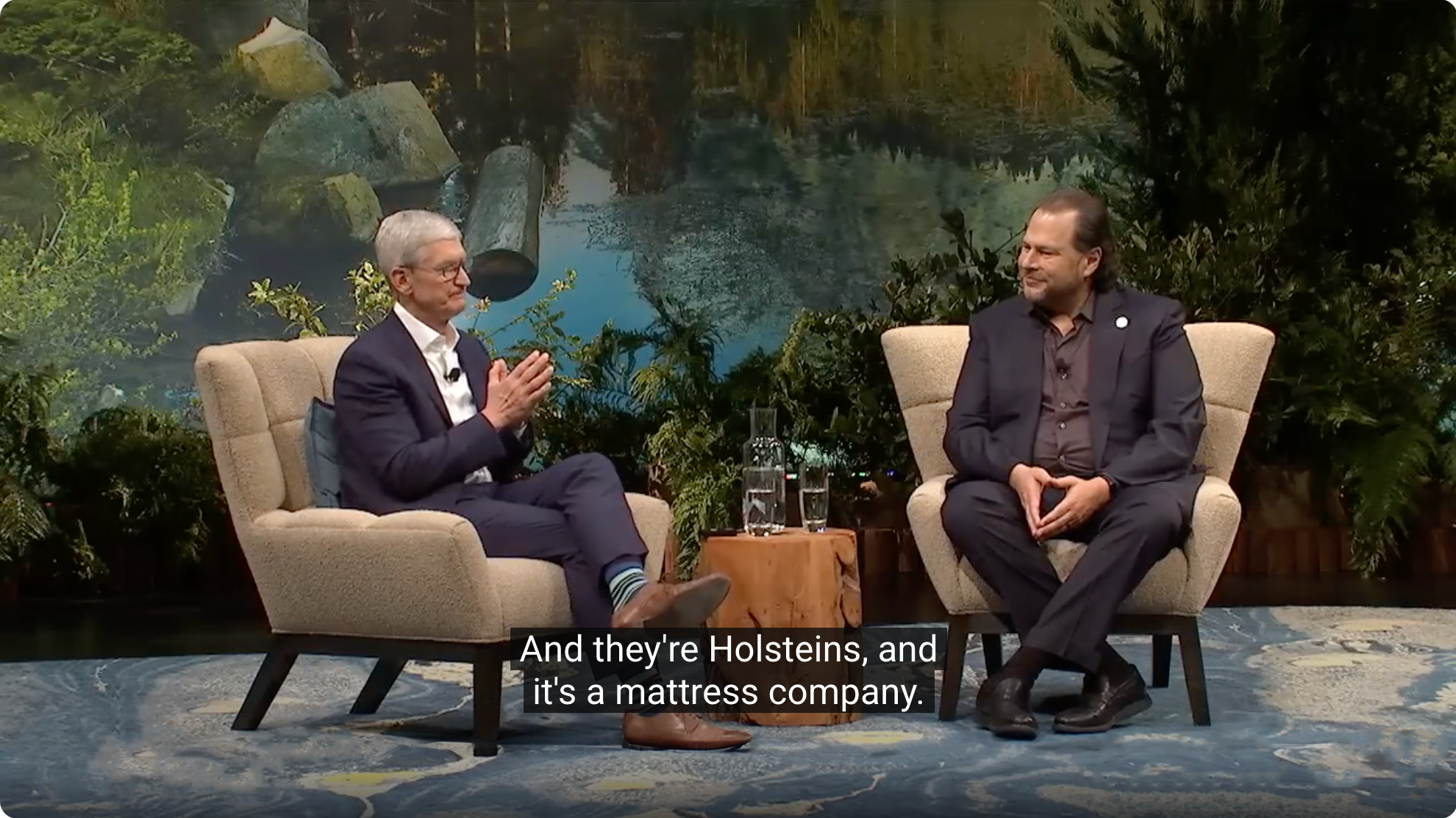 Tim Cook and Matt Benioff at Dreamforce